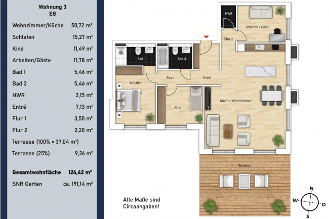 Grundriss WE 3