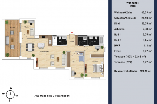 Grundriss WE 7